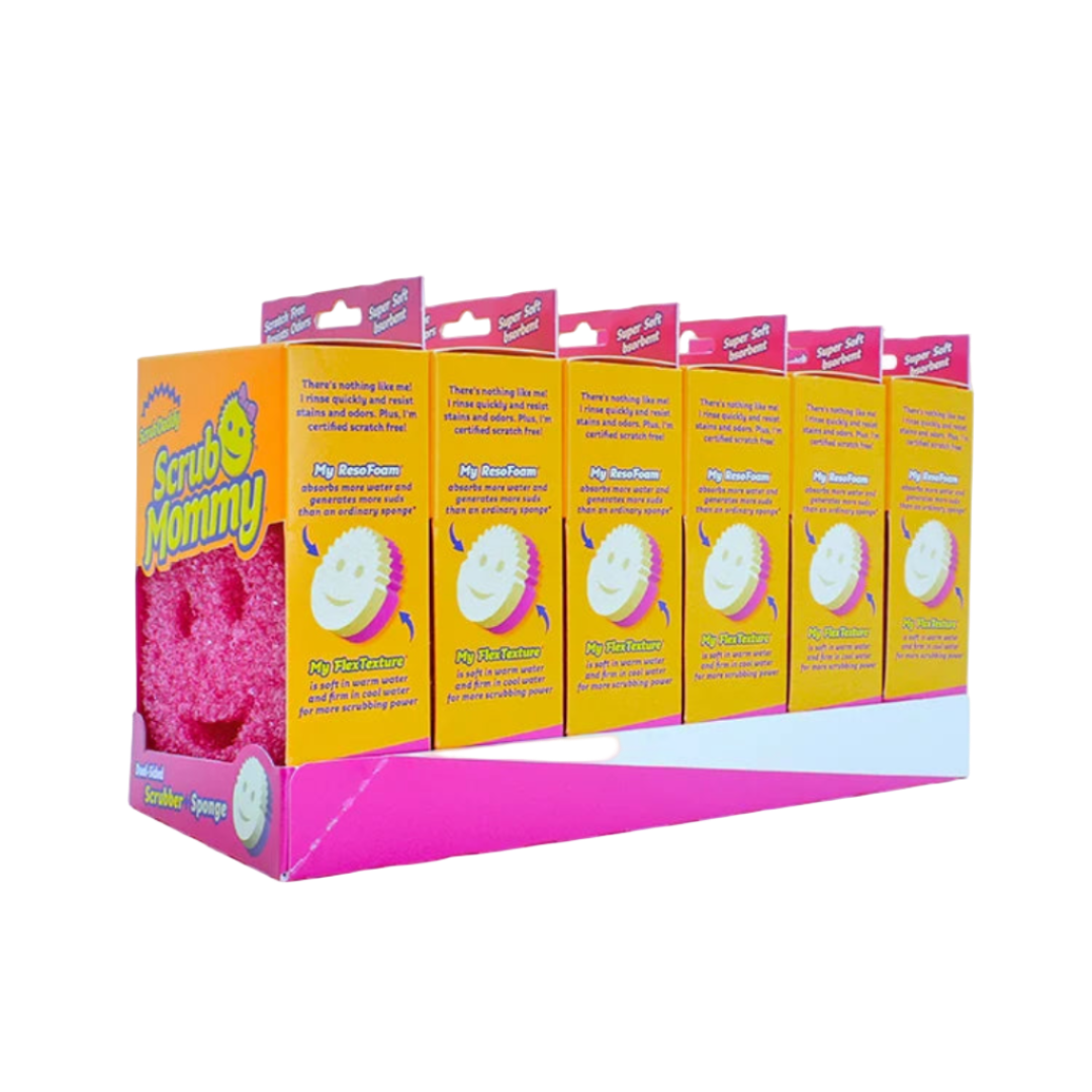 🧽 Scrub Mommy Çift Taraflı Sünger ve Ovalayıcı – 6’lı Set